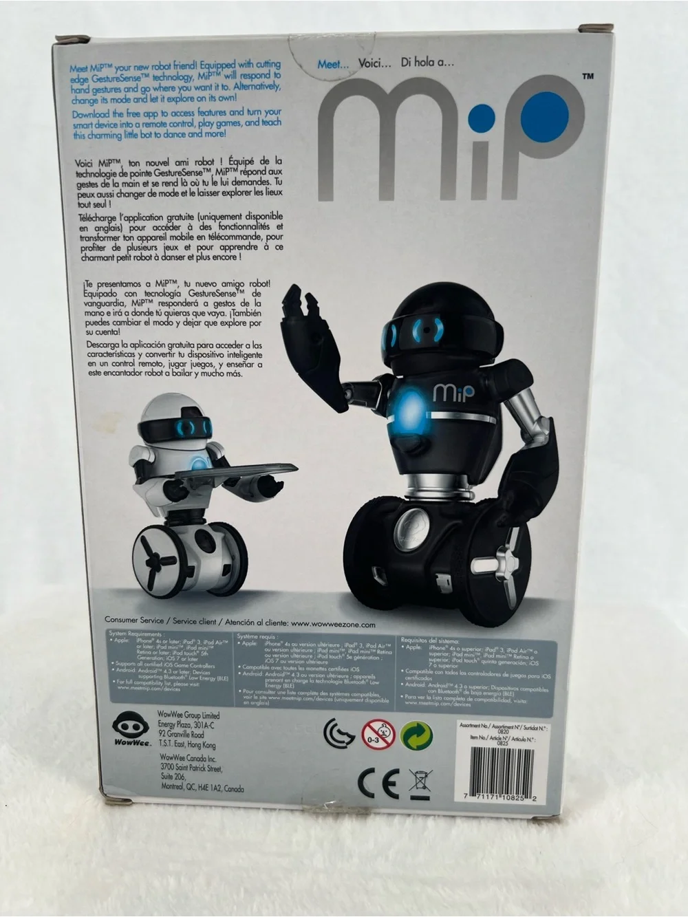 WowWee Model MiP 0825 Toy GestureSense Robot Black Ages 8+ New